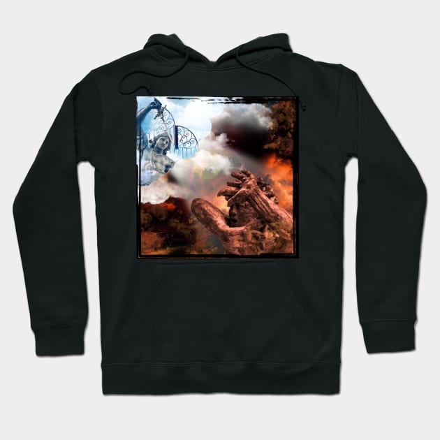 Battle of Good and Evil - Angel fighting Demon Hoodie by Smiling-Faces